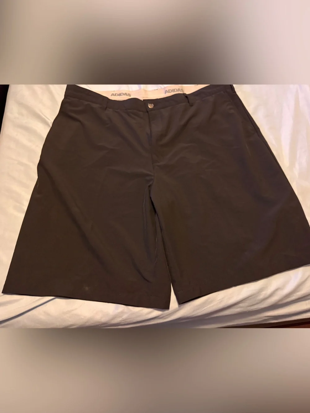 adidas Gray Athletic Shorts with Logo